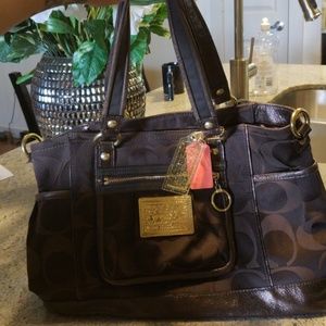 Brown coach bag